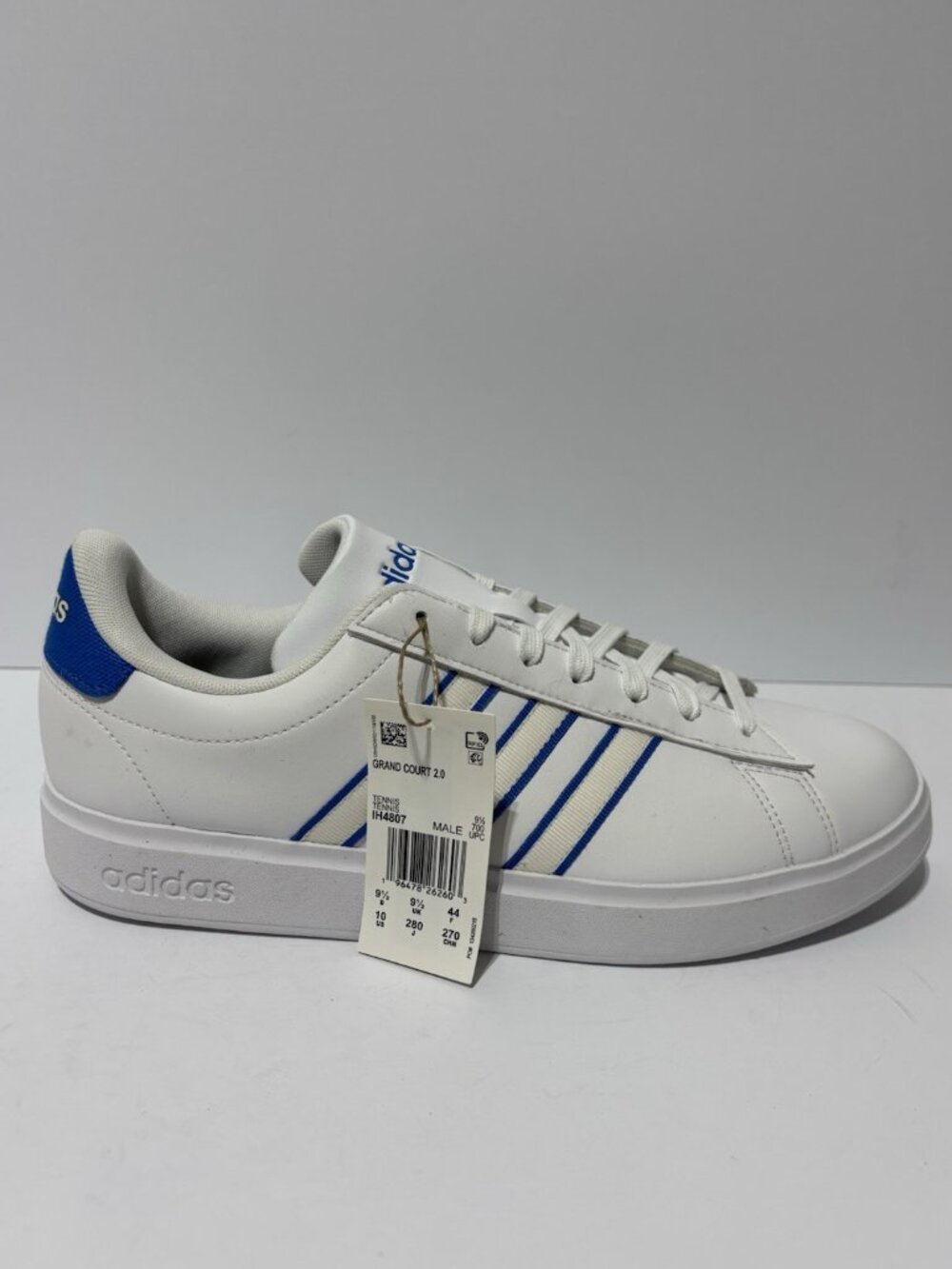 Adidas Men’s Grand Court 2.0 Tennis Shoes Black, Size 10 M